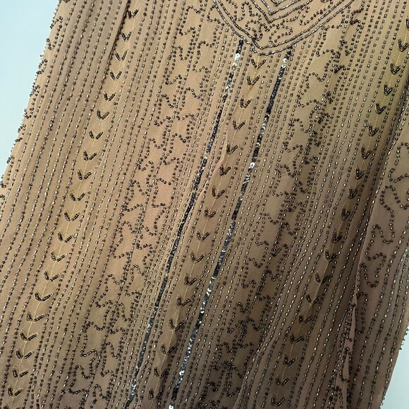 Lucky Brand Gold Sequin "going out" top sleeveless - Picture 3 of 4